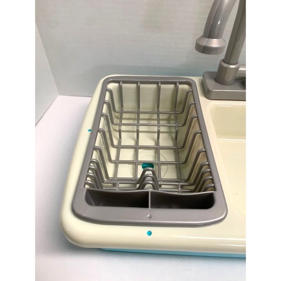 Kitchen Sink Toy Pretend Hard Plastic Drainer Running Water Play Faucet Detachab - Picture 2 of 5